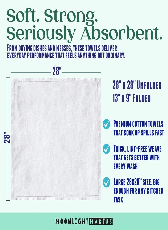 Moonlight Makers Original Dish Towel, San Francisco Skyline Flour Sack Kitchen Towel, Sweet Housewarming Gift, Farmhouse Kitchen Decor, White or Gray (White) - Image 2