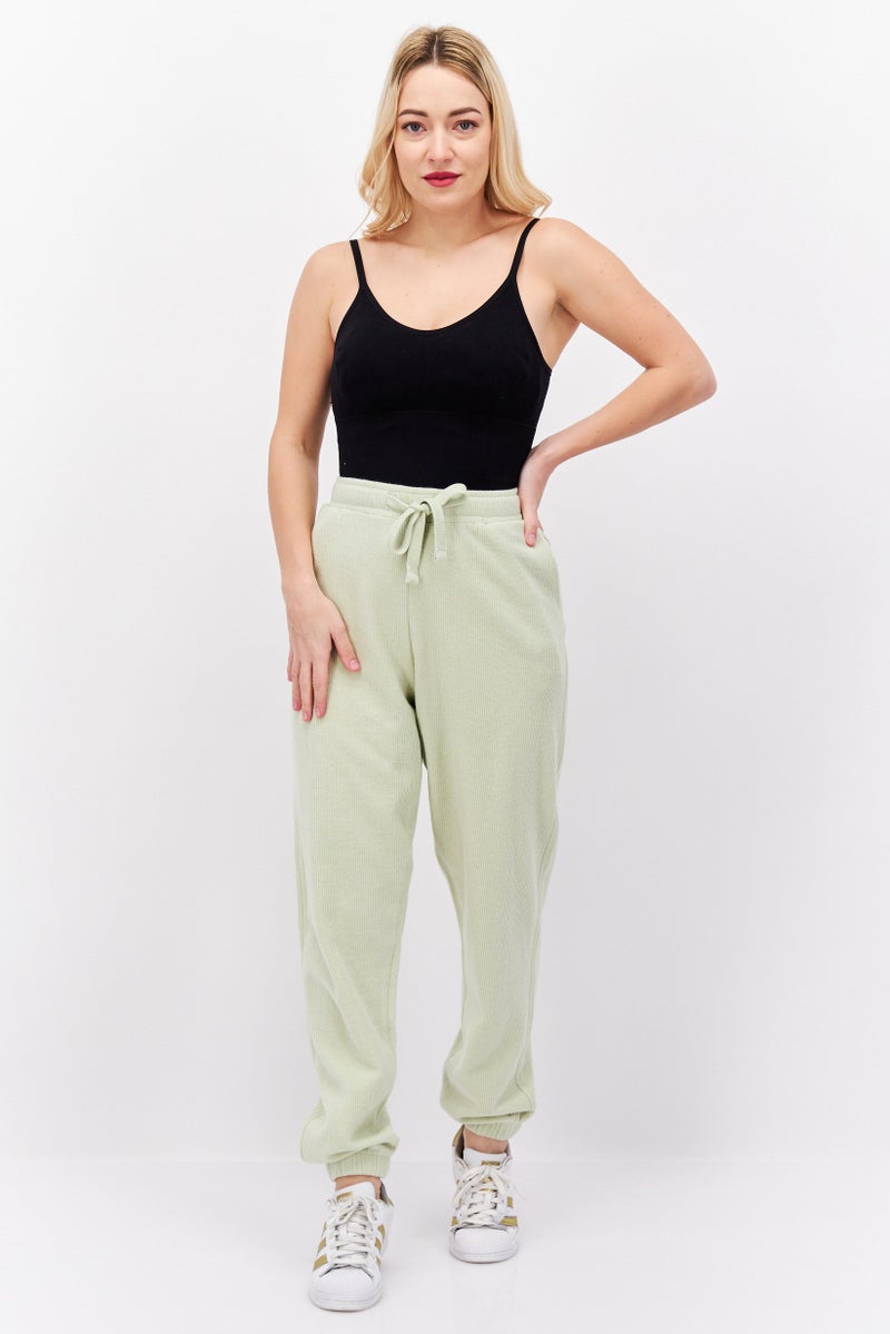 NAH/ Studio Women Ribbed Jogger Pant, Light Green  - Image 4