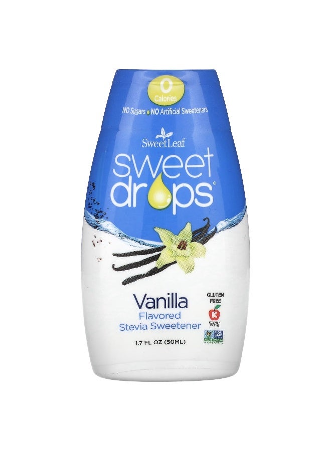 SweetLeaf Stevia, Sweet Drops, Vanilla, 1.7 fl oz (50 ml) - Image 1