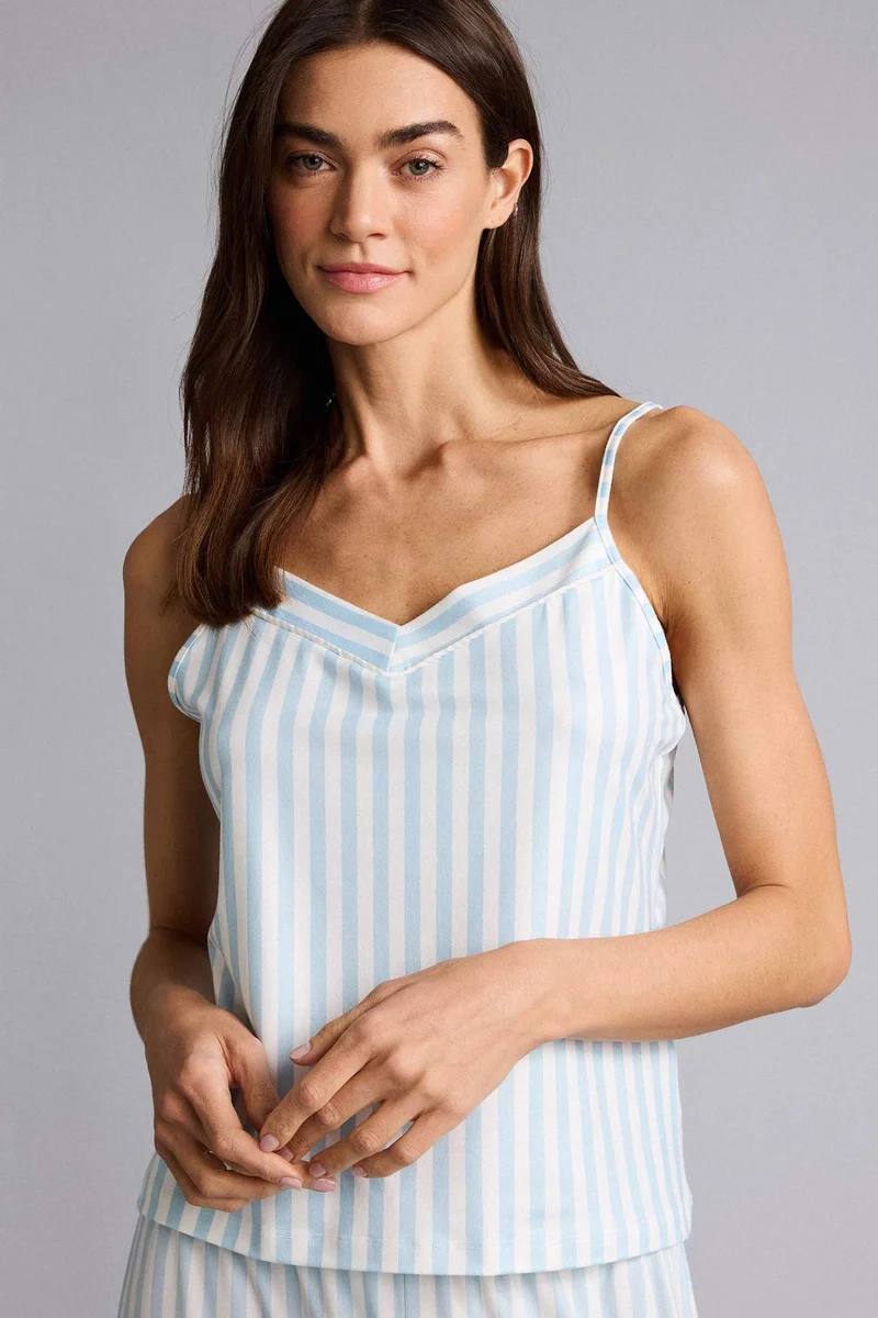 ديفاكتو Regular Fit V-Neck Strappy Pyjama Top