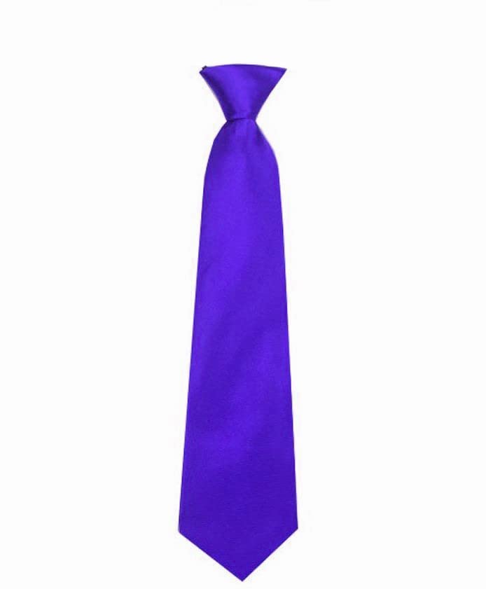 Osking Ties Kids Tie for Boys Adjustable Satin Neck Tie Youth Child Toddler Necktie Wedding School Uniform Free Size Age (6-10 Years, Plain_Royal Blue)