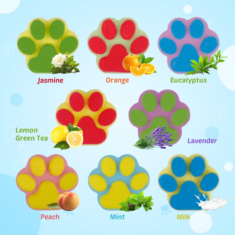 leoce Bath Bombs for Kids with Surprise Inside, 40 Large Number Pack Paw Shape Bath Bombs Gift Set, Natural Organic Kids Bubble Bath Fizzy for Girls Boys with Bath Toys Inside - Image 4