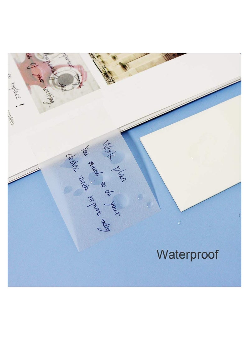 KASTWAVE Transparent Sticky Notes Pad, 3x3" Waterproof Self-Adhesive Clear Memo Message Reminder, 10 Packs 500 Sheets (3 x 3 Inches) - Image 2
