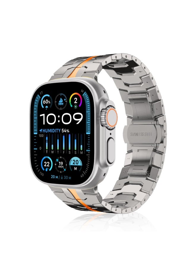 general Metal Band for Apple Watch 49mm 45mm 44mm 42mm, Premium Stainless Steel Metal Replacement Band for iWatch Ultra 2/SE/Series 10 9 8 7 6 5 4 3 2 1 - Image 1