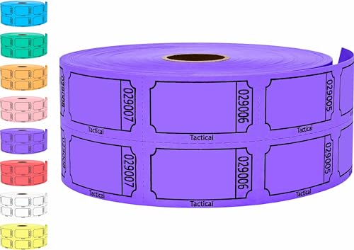 Tacticai 1000 Raffle Tickets, Blank, Purple (1 of 8 Colors), Double Roll for Events, Entry, Class Reward, Fundraiser & Prizes - Image 5