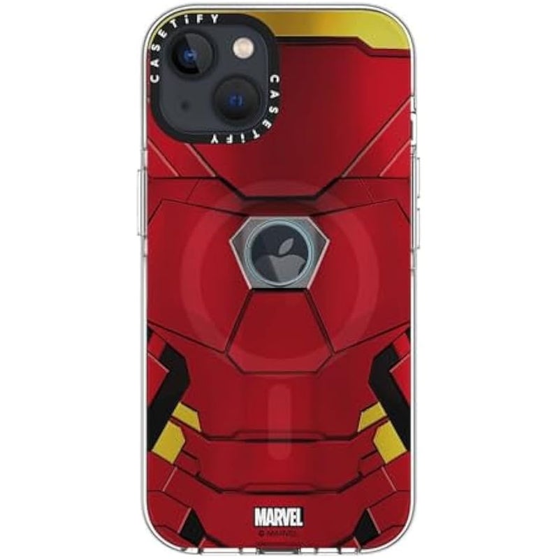Casetify Clear iPhone 13 Case 【Iron Man Co-Lab/Not Yellowing / 6.6ft Drop Protection/Compatible with Magsafe】 - Iron Man Suit - Clear - Image 4