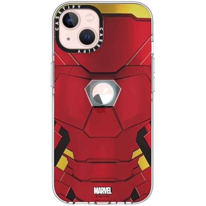 Casetify Clear iPhone 13 Case 【Iron Man Co-Lab/Not Yellowing / 6.6ft Drop Protection/Compatible with Magsafe】 - Iron Man Suit - Clear - Image 1