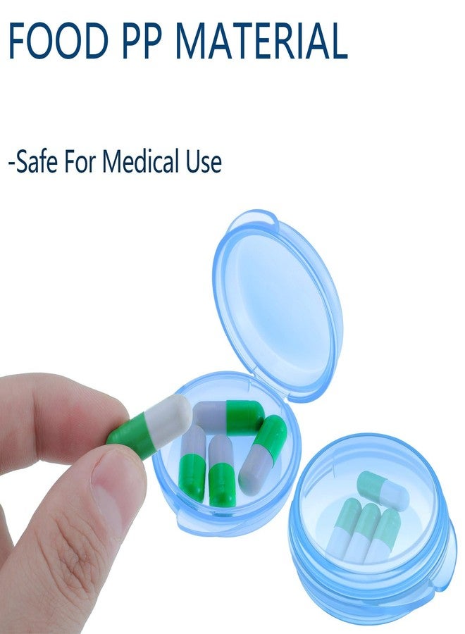 Patelai 6 Packs Small Pill Organizer Box, Travel Pill Container Portable Daily Mini Medicine Case Holder for Pocket Purse Briefcase Cod Liver Oil Jewelry Beads Earplug Storage Box(Blue, Green, Yellow - Image 4