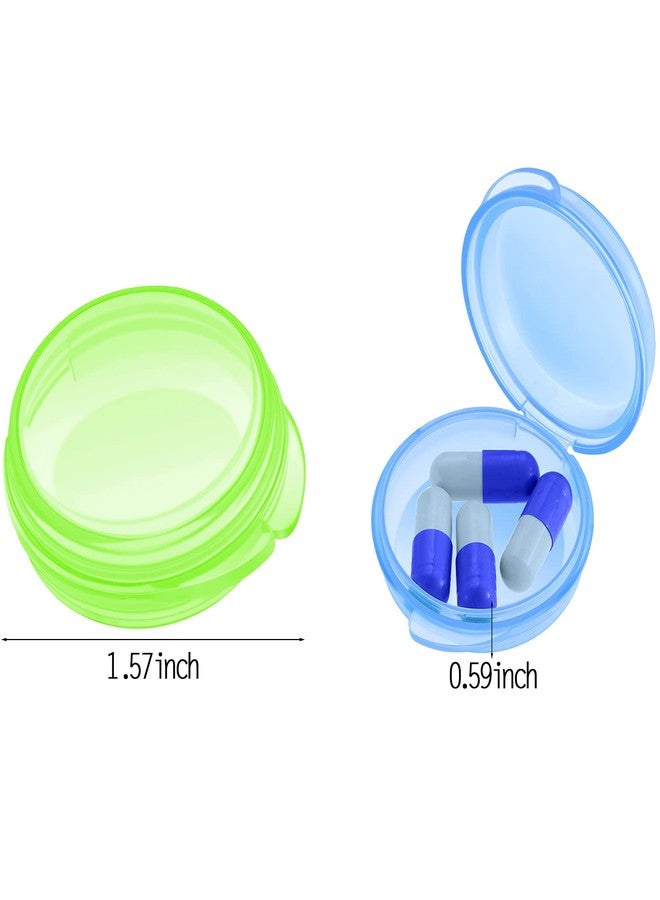 Patelai 6 Packs Small Pill Organizer Box, Travel Pill Container Portable Daily Mini Medicine Case Holder for Pocket Purse Briefcase Cod Liver Oil Jewelry Beads Earplug Storage Box(Blue, Green, Yellow - Image 2