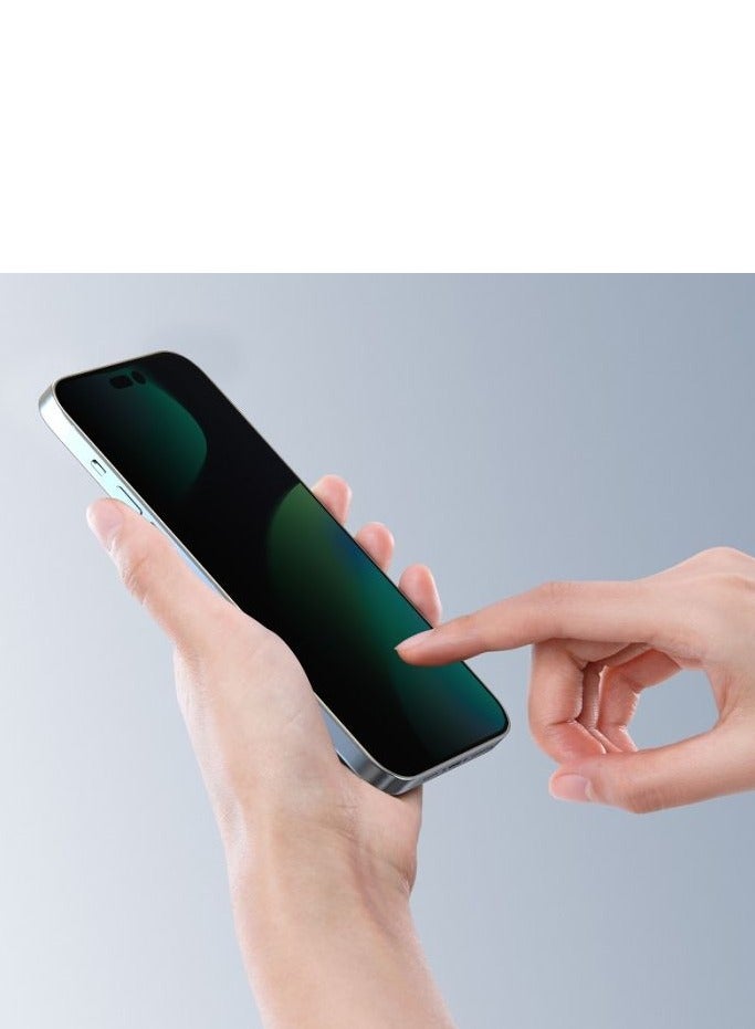 ديفيا حماية شاشة ايفون 14 برو لقافه من ديفيا يضمن لك حماية الشاشة من الخدوش والصدمات مع خصوصيتك الشخصية. بفضل الزجاج المقوى مرتين ويدعم التمييز السريع على بصمة الاصبع - Image 3