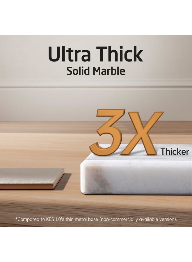 Kes Standing Towel Racks for Bathroom 2-Tier, Floor Towel Rack Stand with Heavy Marble Base, Upgrade Steady Freestanding Design, Pro-Grade 18/8 Stainless Steel Brushed Finish, BTH217-2 - Image 3