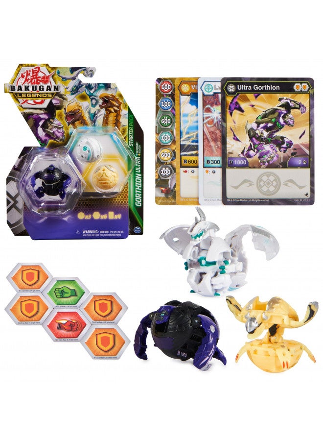 BAKUGAN Bakugan Legends Starter 3-Pack, Gorthion Ultra with Leonidas and Viloch, Collectible Action Figures, Ages 6 and Up - Image 1
