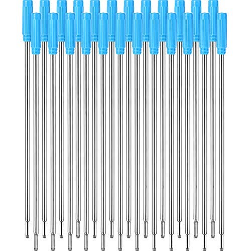Jovitec 24 Pieces Replaceable Ballpoint Pen Refills Metal Pen Ink Refills Smooth Writing 4.5 Inch (11.6 cm) and 1 mm Medium Tip for Gifts Office(Blue) - Image 1