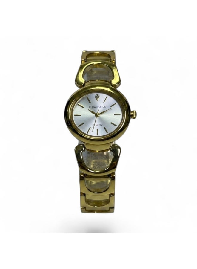 Royal Force ELORIA RF014L Women’s Analog Quartz Watch Gold Stainless Steel Bracelet Elegant Luxury Ladies Wrist Watch - Image 1