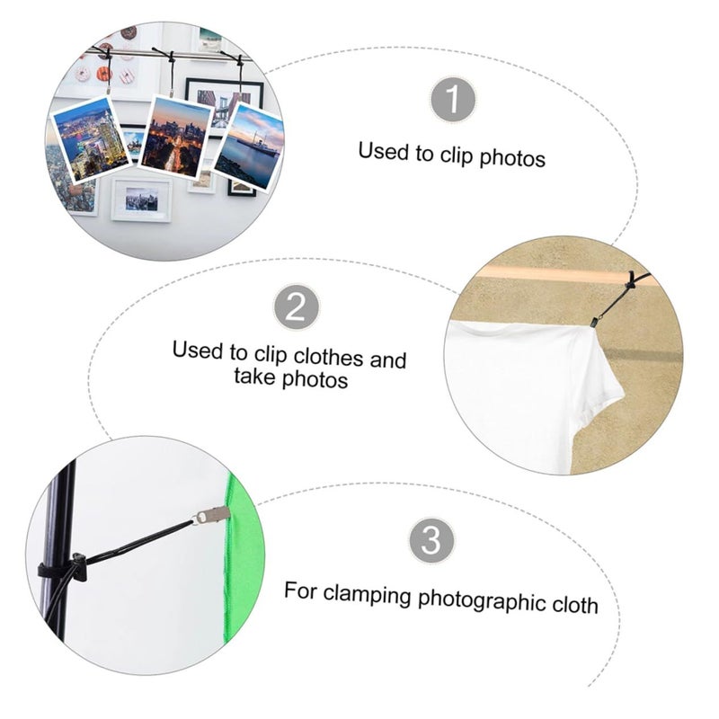 4Pcs Black Backdrop Cloth Clamps For Photography Background Fixing Smooth Wrinkle Display Studio Event - Image 4
