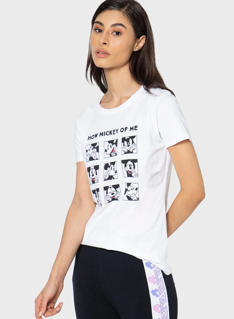 Blue Age Crew Neck Graphic T-Shirt