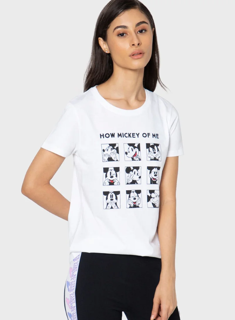Blue Age Crew Neck Graphic T-Shirt
