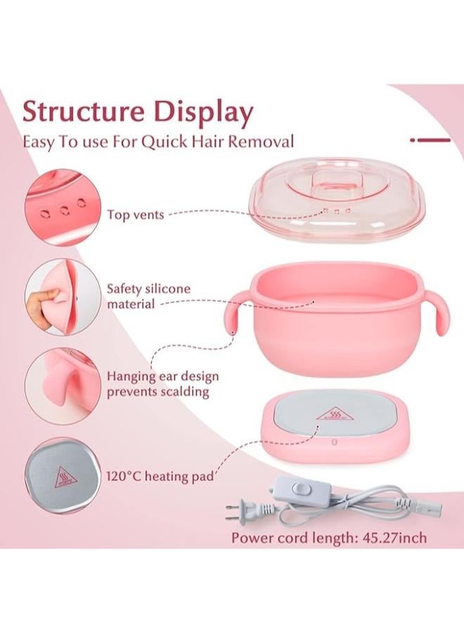 وعاء تسخين الشمع المحمول السيليكون القابل للطي لإزالة الشعر - Image 2