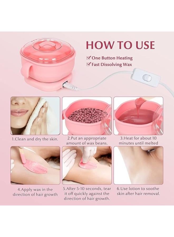 وعاء تسخين الشمع المحمول السيليكون القابل للطي لإزالة الشعر - Image 4