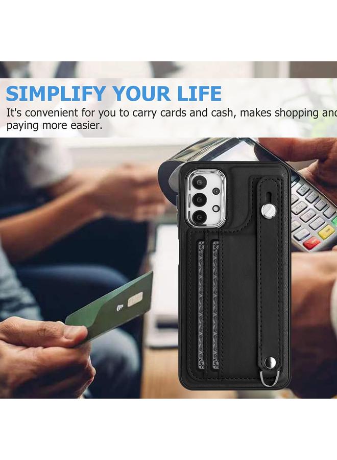 اس-توب جراب هاتف Samsung Galaxy A32 5G مصنوع من الجلد المقاوم للصدمات مع حزام معصم - Image 2