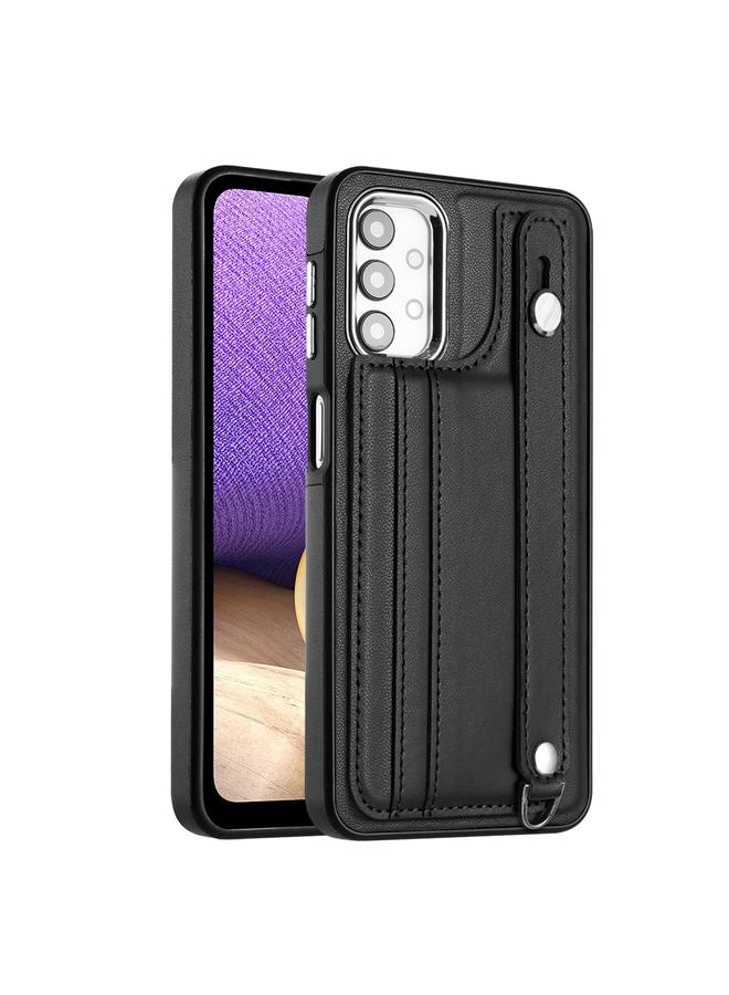 اس-توب جراب هاتف Samsung Galaxy A32 5G مصنوع من الجلد المقاوم للصدمات مع حزام معصم - Image 1