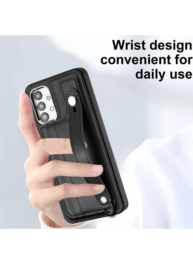 اس-توب جراب هاتف Samsung Galaxy A32 5G مصنوع من الجلد المقاوم للصدمات مع حزام معصم - Image 5