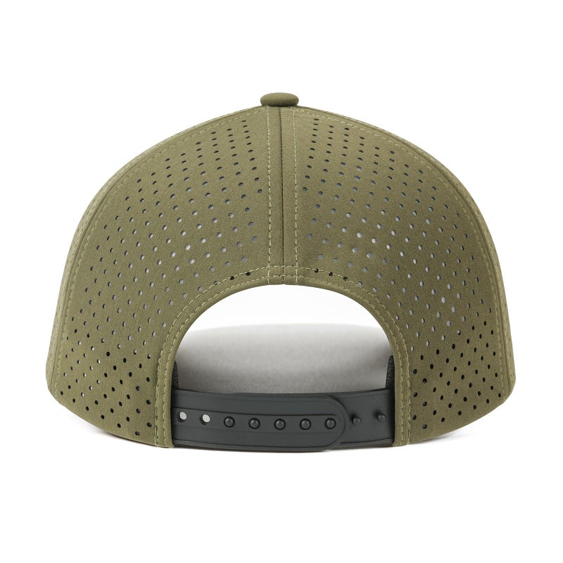 VOBOOM Men Quick Dry Baseball Cap Laser Cut Mesh Ball Curved Brim Snapback Hat (Army Green) - Image 4