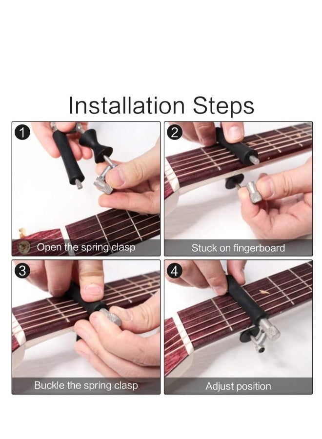 Generic 2 PCS Guitar Capo Capo Sliding Adjustable Guitar Roll Capo for Tuning Tone of Folk Classic Acoustic Electric Guitar Ukulele Mandolin Banjo String Instruments Accessories  - Image 4