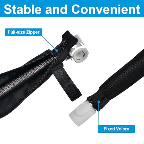 APDTEK 6 Foot 4 Inch CPAP Hose Cover for ResMed ClimateLineAir AirSense 11 10 Heated Tubing, Full Zipper CPAP Tube Cover for Prevent Condensation, Cat Proof CPAP Tubing Wrap Fleece Insulated Supplies - Image 5