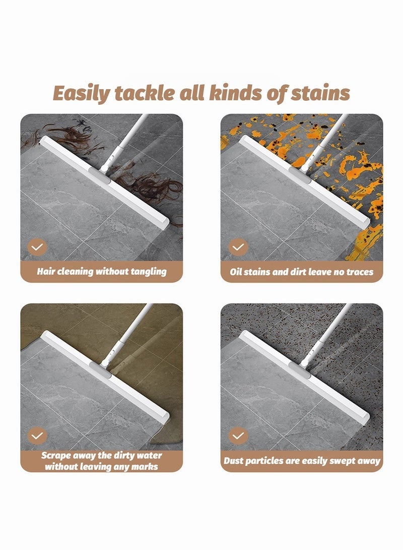 BAEKO Magic Broom, Household Silicone Wiper Floor Squeegee with 180° Rotating Head Non-Stick Hair Sweeping Tool Adjustable Floor Scraping Sweeper for Bathroom, Window, Kitchen, Tile Floor Cleaning - Image 3