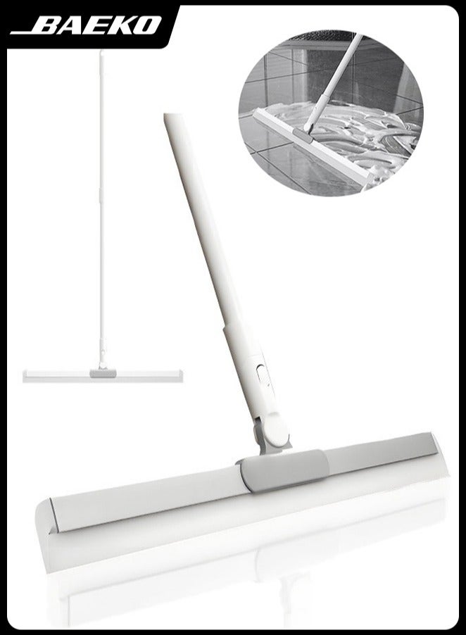 BAEKO Magic Broom, Household Silicone Wiper Floor Squeegee with 180° Rotating Head Non-Stick Hair Sweeping Tool Adjustable Floor Scraping Sweeper for Bathroom, Window, Kitchen, Tile Floor Cleaning - Image 1