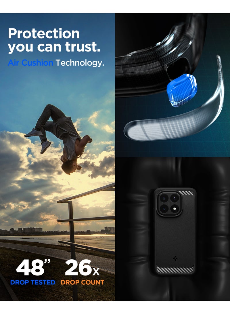 Spigen Rugged Armor for Xiaomi 15T Case Cover with Carbon Fiber accents - Matte Black - Image 3