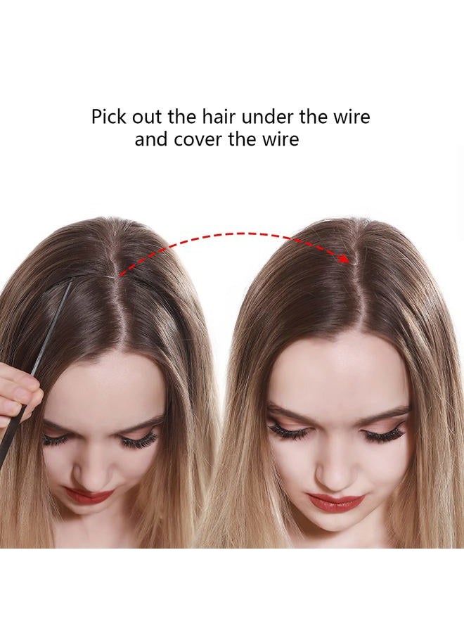 SARLA إكستنشن شعر خفي قابل للتعديل بتقنية الوير الموجي المجعد طويل صناعي 16 بوصة 3.9 أونصة للنساء مقاوم للحرارة بدون مشبك SARLA - Image 3