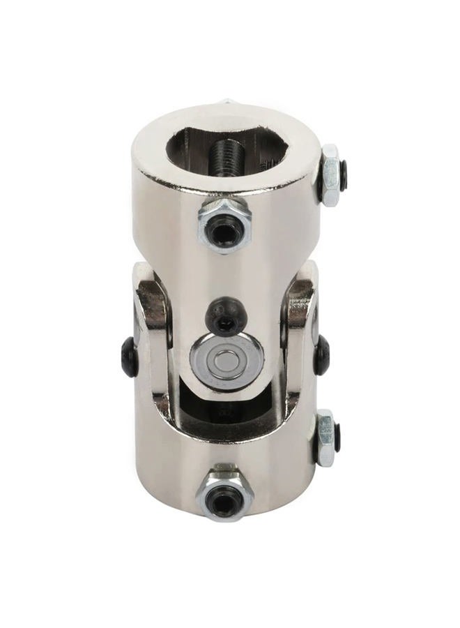 SCITOO 11/16-36 Spline X 3/4 DD Steering Shaft Universal U-Joint Chrome Single, 83mm Working Angle 35 Degree - Image 1