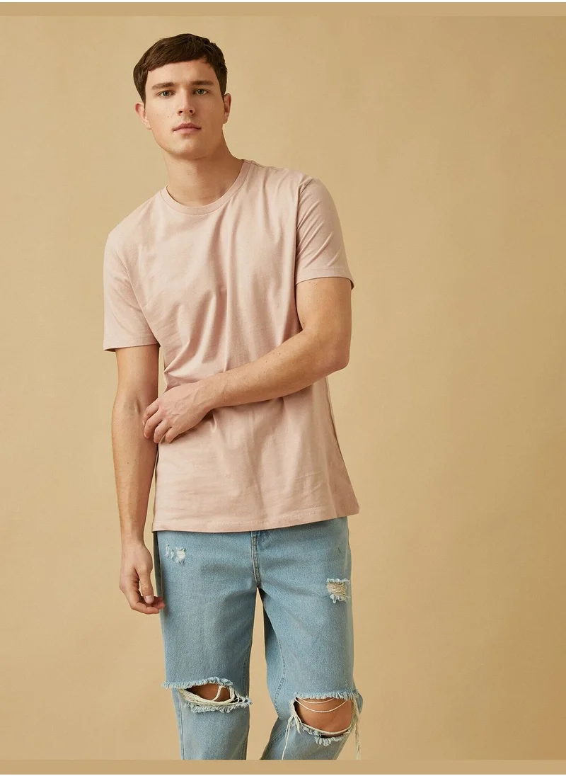 كوتون Basic T-Shirt Cotton Short Sleeve Crew Neck