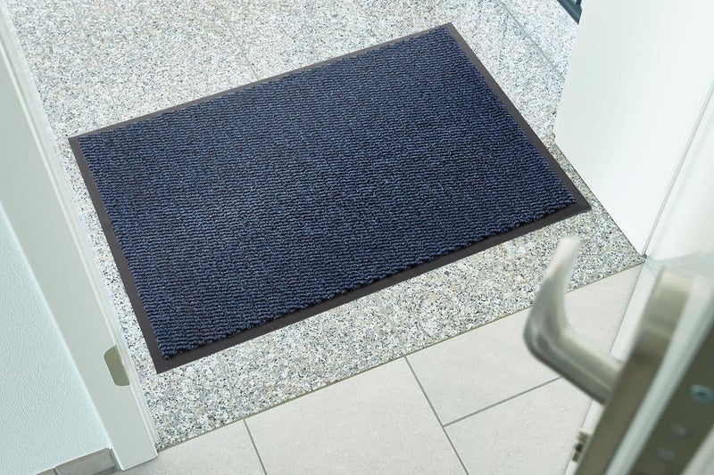ANDIAMO dirt trapper door mat, non slip, washable, 100% polyamide, Colour:Blue, Size:60 x 80 cm - Image 2