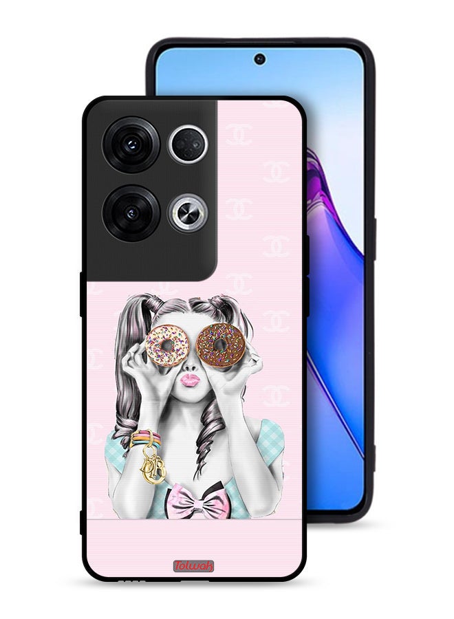 Tolwak Oppo Reno8 Pro Plus 5G Protective Case Cover Holding Two Donuts  - Image 1