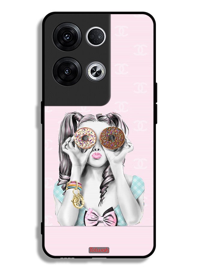 Tolwak Oppo Reno8 Pro Plus 5G Protective Case Cover Holding Two Donuts  - Image 2