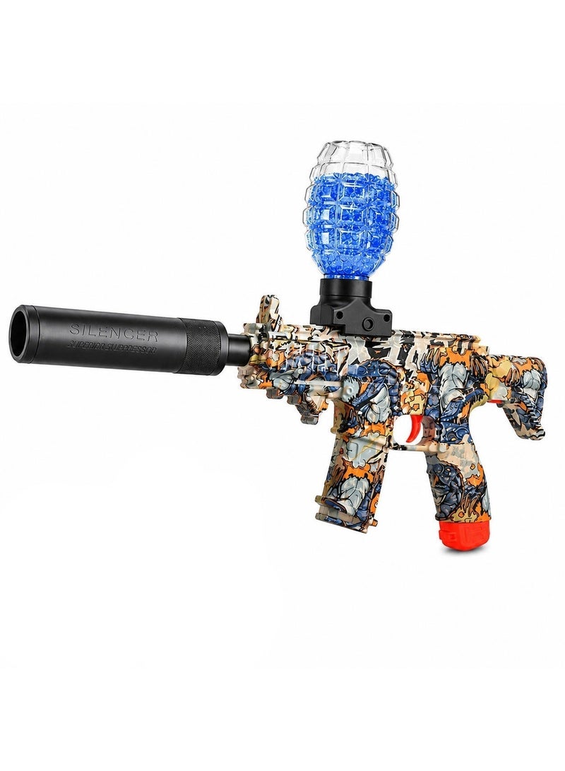 رشاش جل كهربائي M416 أوتوماتيكي سريع الإطلاق - مسدس جيل مع كتم صوت و1000 حبة خرز جل مائي - ألعاب أنشطة خارجية حماسية للأطفال والشباب 14+ سنة - Image 3