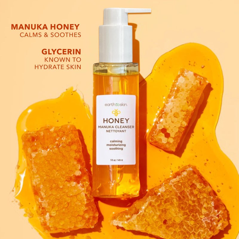 Earth To Skin Honey Manuka Face Cleanser for Sensitive Skin â€“ Hydrating Daily Face Wash with Glycerin (5 Fl Oz (Pack of 1)) - Image 3