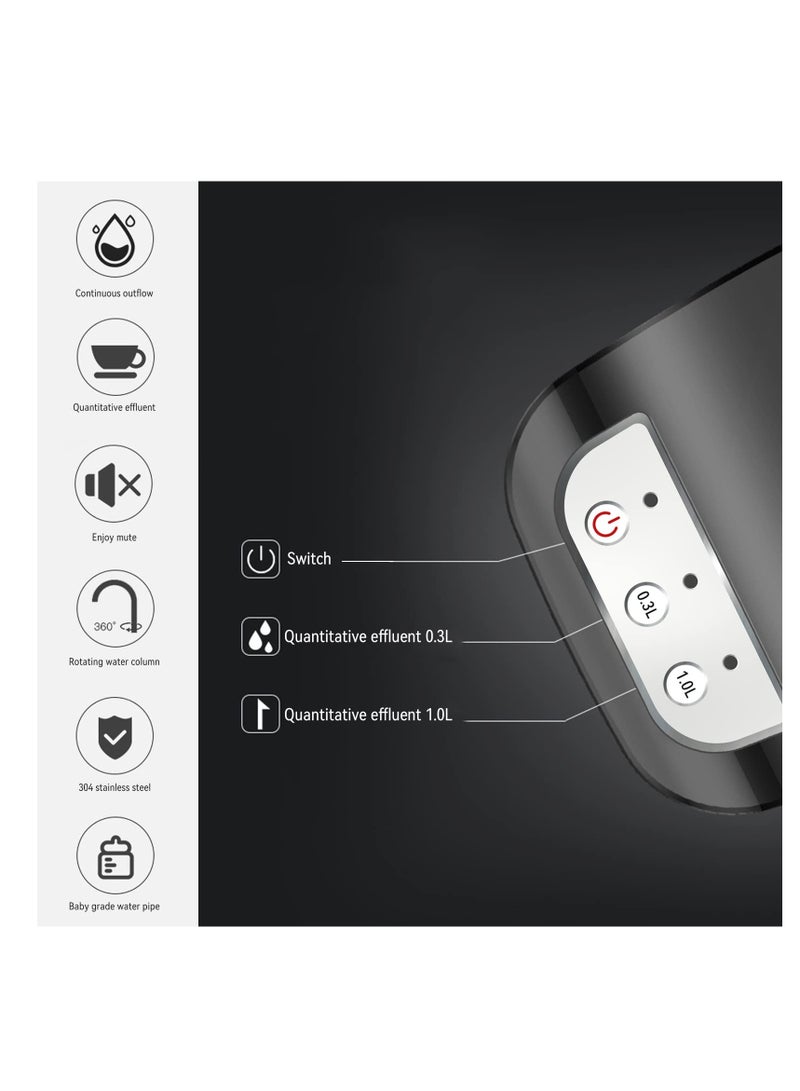 Automatic Water Dispenser for 5 Gallon Bottle, USB Rechargeable Water Pump with Pad, Portable Electric Drinking Water Pump, Universal Automatic Drinking Water Pump for Home, Kitchen, Office, Black - Image 4