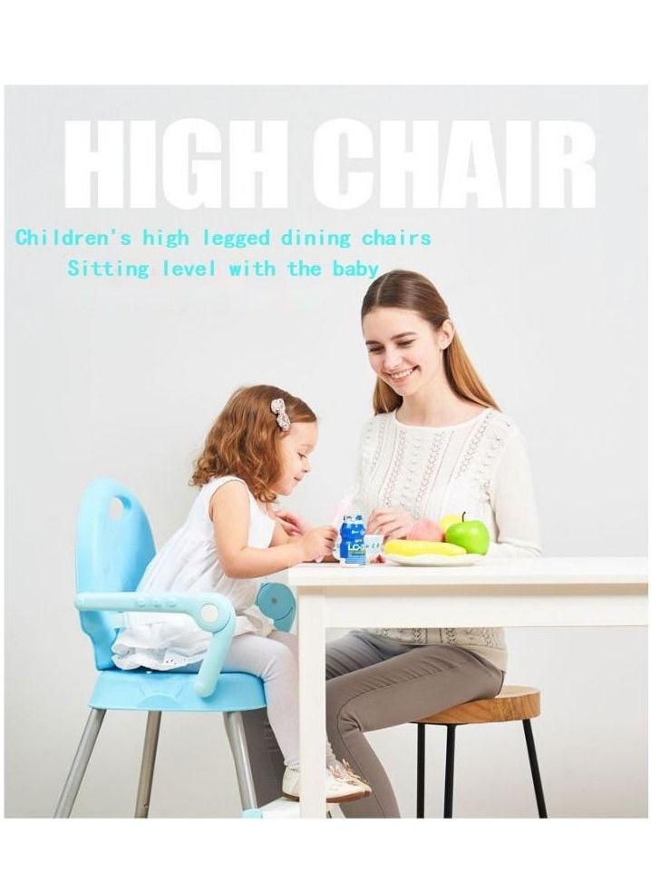 Generic Multi Functional Adjustable High Chair With Detachable Dining Plate Blue  - Image 3