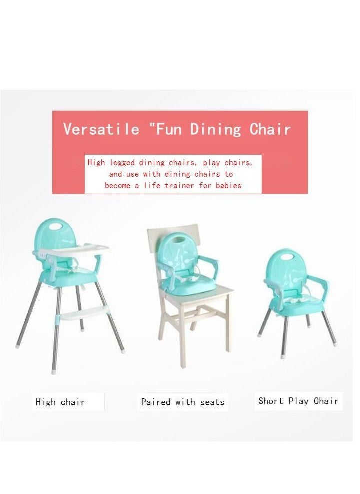 Generic Multi Functional Adjustable High Chair With Detachable Dining Plate Blue  - Image 4