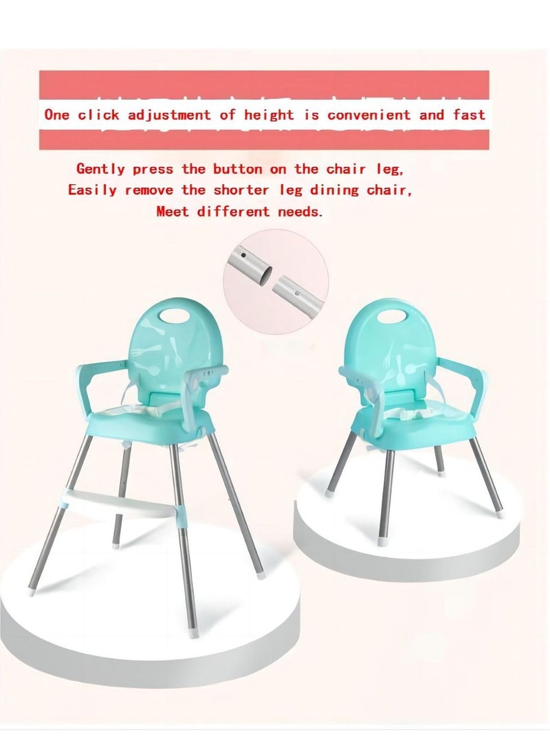 Generic - Multi Functional Adjustable High Chair With Detachable Dining Plate Blue - Image 1