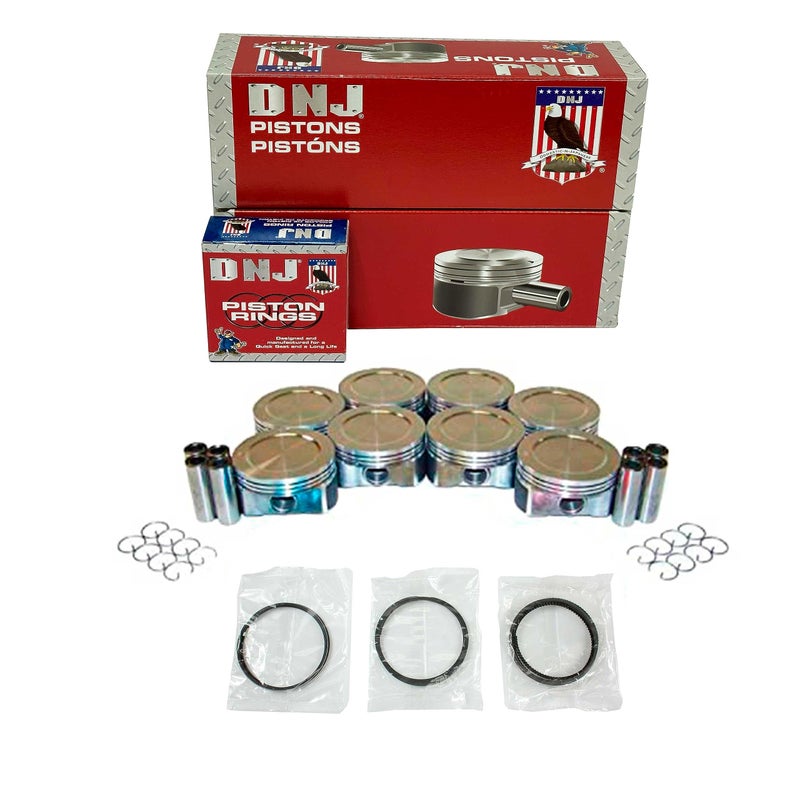 طقم مكبس وحلقات DNJ PRK3160A لسيارات شيفروليه GMC هامر إكسبريس 2500 إكسبريس 3500 H2 سافانا 2500 سافانا 3500 سييرا 1500 سييرا 1500 HD سييرا 2500 60L V8 OHV 16V ذات الشحن الطبيعي