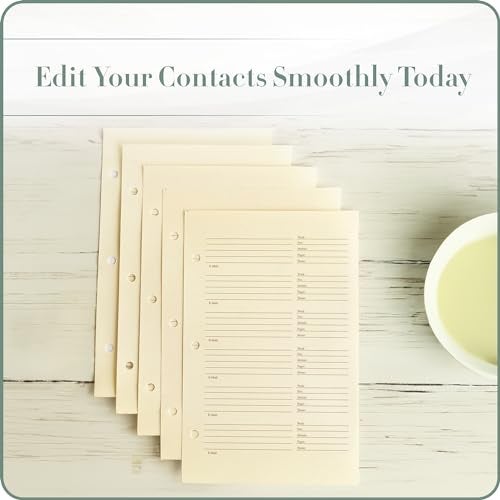 Gallery Leather Address Book Correction Labels - Self-Adhesive, Sticky, 5 Sheets, 30 Sticker Records, for Easy and Clean Contact Updates - Image 5