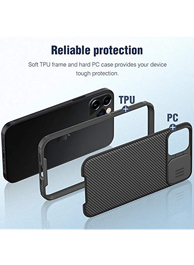 Nillkin CamShield Pro Slim Case Compatible with iPhone 12/iPhone 12 Pro, Protective Cover Case for 12 Pro with Camera Protector Hard PC and TPU Phone Case for Phone 12 6.1'' Black - Image 5