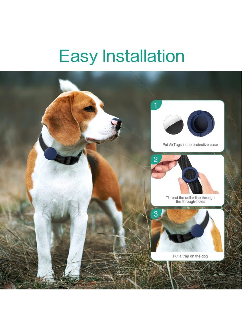 Captaintech SYOSI, 2 Pack Compatible with AirTag Dog Collar Holder, Silicone Collar Loop Case 0.86in, Anti-Lost Protect Case Collar Accessoriesc - Image 5