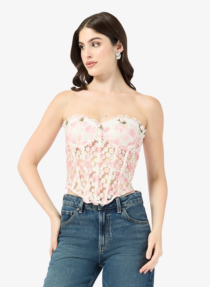 ELLA Floral Print Corset - Image 1