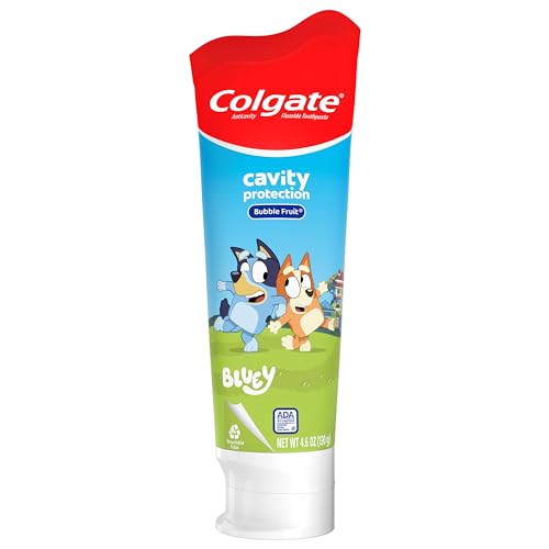 Colgate Kids Toothpaste with Fluoride, Anticavity & Cavity Protection Toothpaste, for Ages 2+, Bluey, Mild Bubble Fruit Flavor, 4.6 Ounce - Image 1